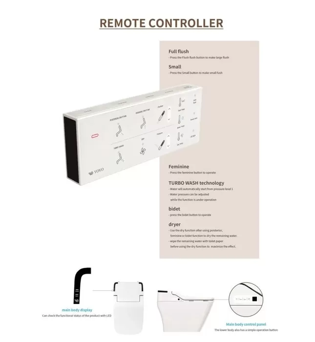 Bàn cầu thông minh Hàn Quốc Vovo TCB-090S
