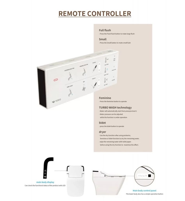 Bàn cầu thông minh Hàn Quốc Vovo TCB-090SA