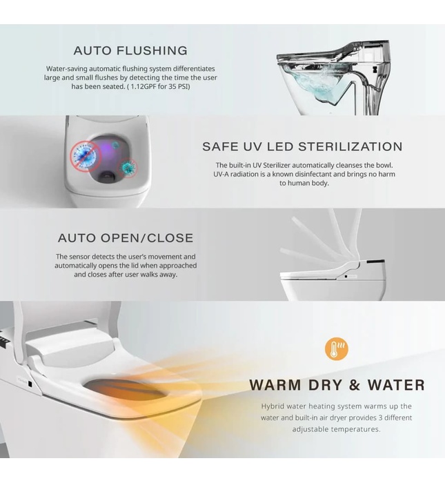 Bàn cầu thông minh Hàn Quốc Vovo TCB-090S