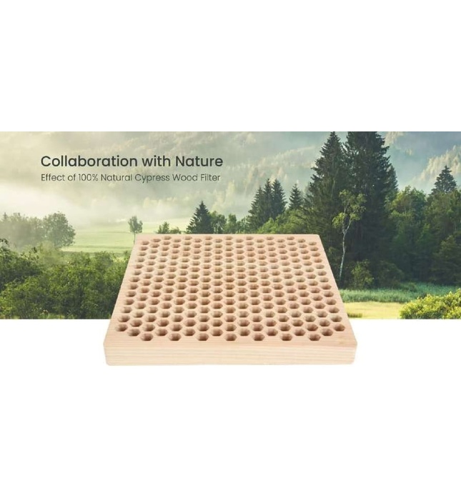 Máy lọc không khí mini để bàn Hàn Quốc Vovo M-003W màu trắng