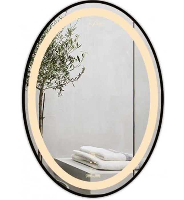 Gương Led Viền Nhôm Nâu Elip 50x70cm GLS Q24E35 Ánh Sáng Trong