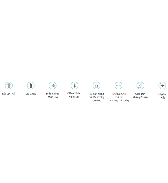 Máy sấy chân và cơ thể Hàn Quốc Vovo BD-7700W màu trắng