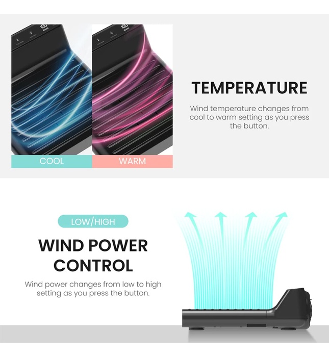 Máy sấy chân và cơ thể Hàn Quốc Vovo BD-7700B màu đen