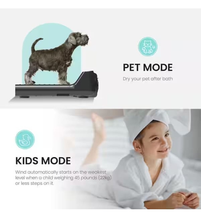 Máy sấy chân và cơ thể Hàn Quốc Vovo BD-7700B màu đen