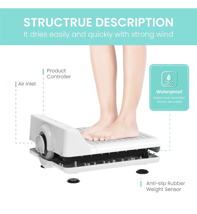 Máy sấy chân và cơ thể Hàn Quốc Vovo BD-7700W màu trắng