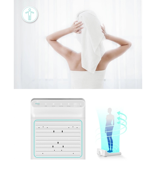 Máy sấy chân và cơ thể Hàn Quốc Vovo BD-7700W màu trắng