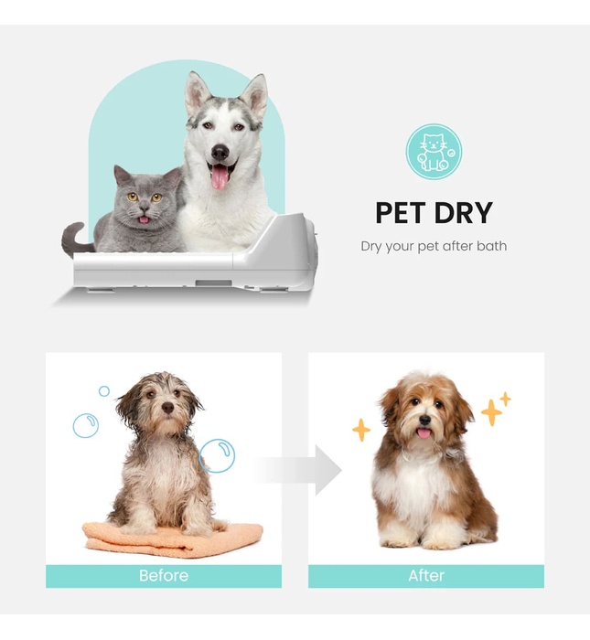 Máy sấy chân và cơ thể Hàn Quốc Vovo BD-7700W màu trắng