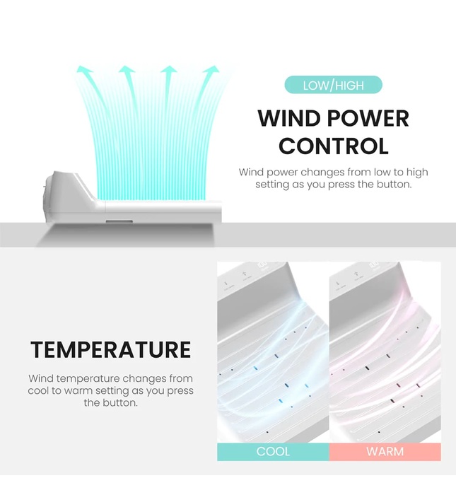 Máy sấy chân và cơ thể Hàn Quốc Vovo BD-7700W màu trắng