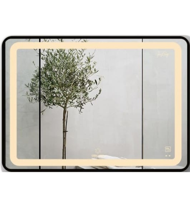 Gương Led Viền Nhôm Vàng Chữ Nhật Ngang 60x80cm GLS Q22R65 Ánh Sáng Trong