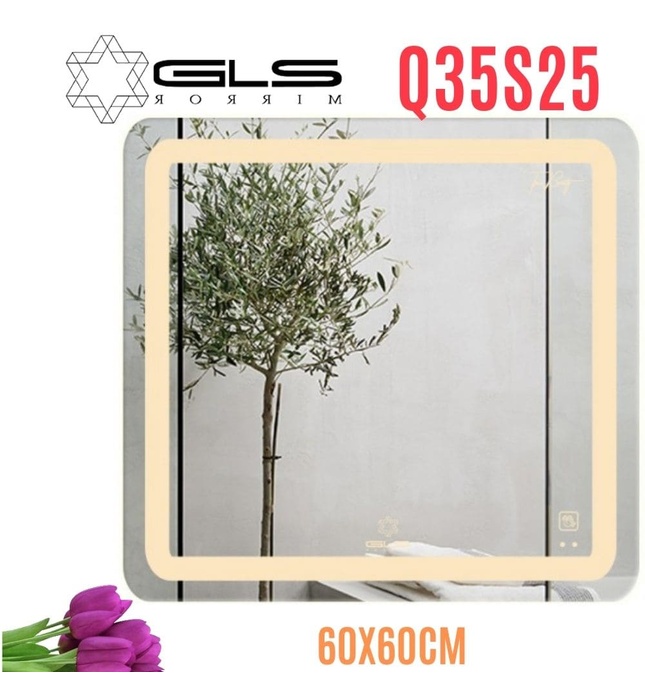 Gương Led Vuông 60x60cm GLS Q35S25 Dòng Q Ánh Sáng Trong