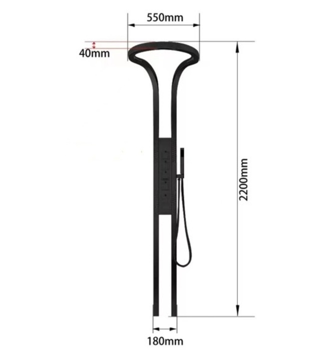 Sen tắm cây đứng có vòi phun massage CleanMax SD2006 