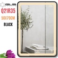 Gương Led Viền Nhôm Đen Chữ Nhật Đứng 50x70cm GLS Q21R35 Ánh Sáng Trong