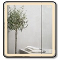 Gương Led Viền Nhôm Vàng Vuông 60x60cm GLS Q22S25 Ánh Sáng Trong