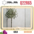 Gương Led Viền Nhôm Vàng Chữ Nhật Ngang 60x80cm GLS Q22R65 Ánh Sáng Trong