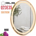 Gương Led Viền Nhôm Hồng Elip 50x70cm GLS Q23E35 Ánh Sáng Trong