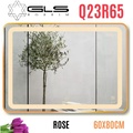 Gương Led Viền Nhôm Hồng 60x80cm GLS Q23R65 Ánh Sáng Trong
