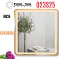 Gương Led Viền Nhôm Hồng Vuông 60x60cm GLS Q23S25 Ánh Sáng Trong