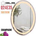 Gương Led Viền Nhôm Nâu Elip 50x70cm GLS Q24E35 Ánh Sáng Trong