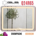Gương Led Viền Nhôm Nâu 60x80cm GLS Q24R65 Ánh Sáng Trong