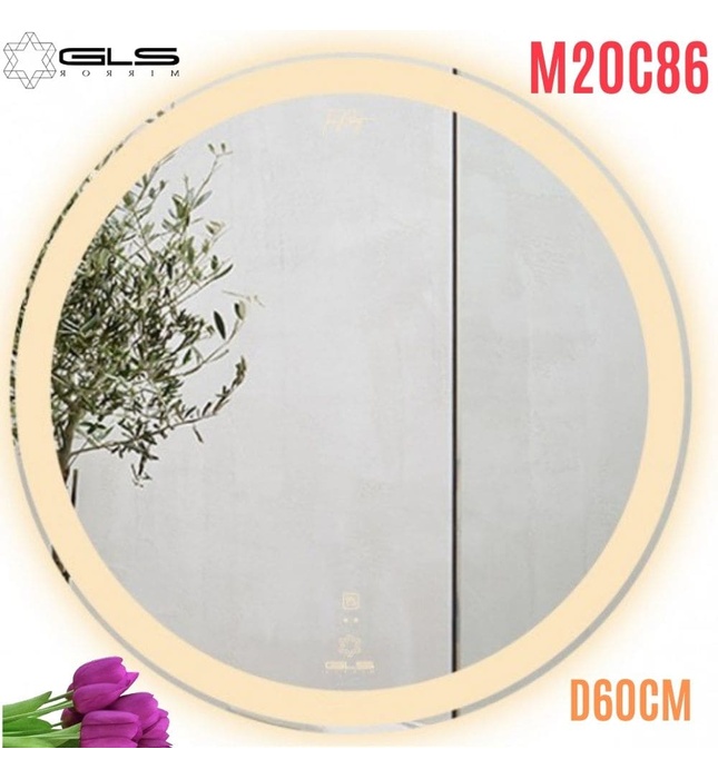Gương Led Tròn D60cm GLS M20C86 Ánh Sáng Ngoài