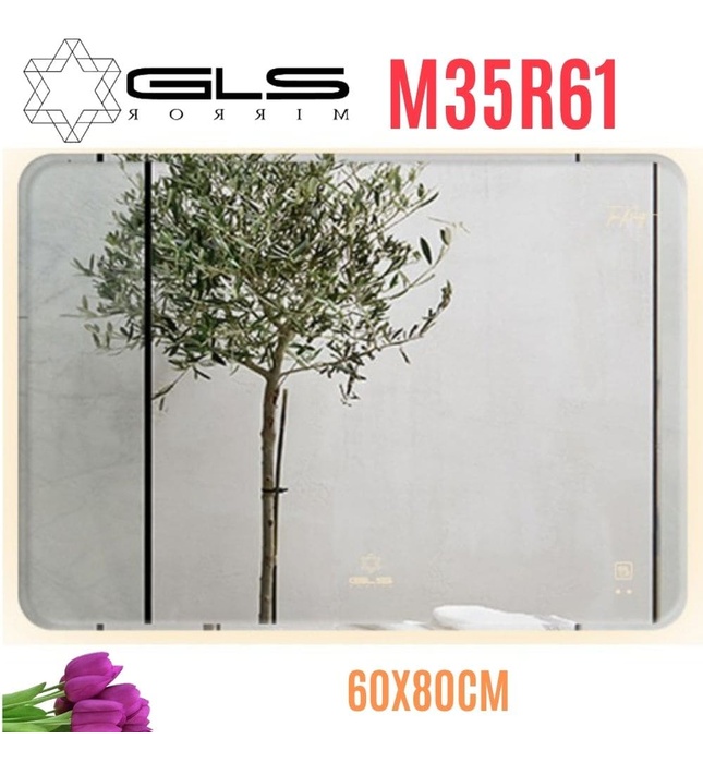 Gương Led Chữ Nhật Ngang 60x80cm GLS M35R61 Ánh Sáng Ngoài