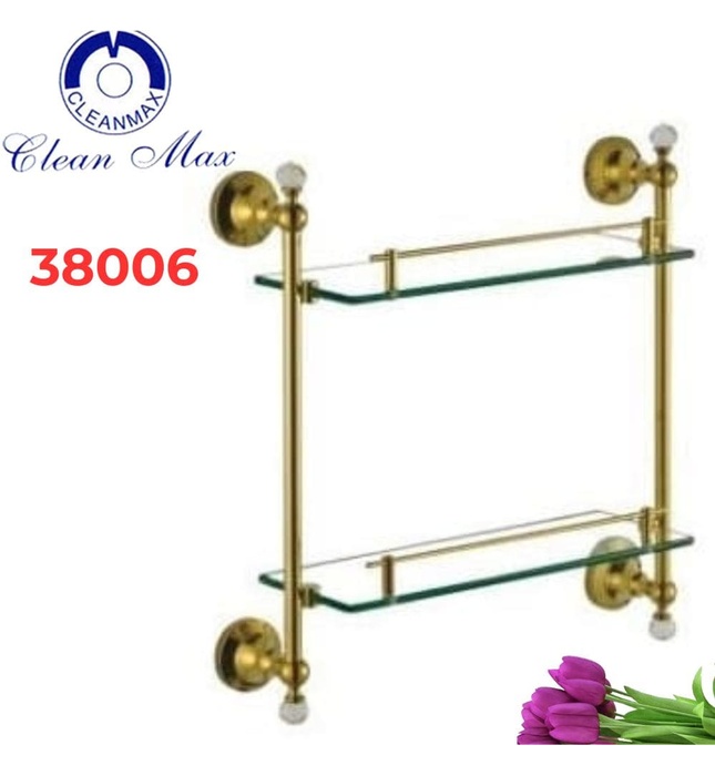 Kệ góc để đồ 2 tầng màu vàng Cleanmax 38006