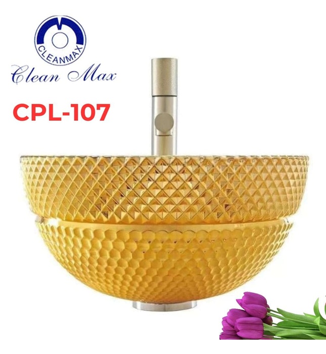 Chậu rửa mặt bằng thủy tinh CleanMax CPL-107