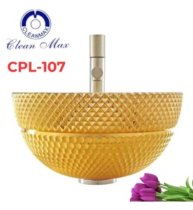 Chậu rửa mặt bằng thủy tinh CleanMax CPL-107