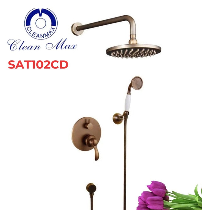 Sen Tắm Âm Tường Đồng Cổ CleanMax SAT102CD 