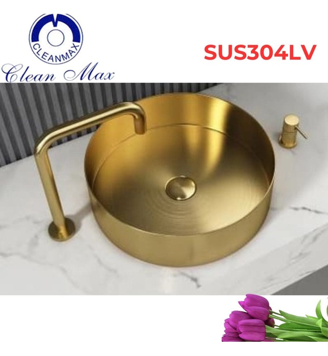 Chậu lavabo màu đồng vàng CleanMax SUS304LV 
