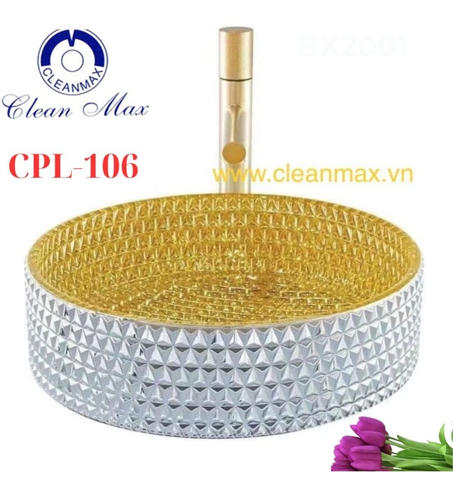 Chậu lavabo bằng pha lê CleanMax CPL-106