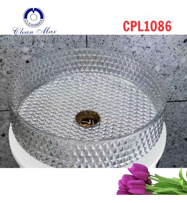 Chậu lavabo bằng pha lê CleanMax CPL1086