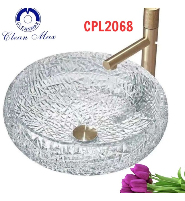 Chậu lavabo bằng pha lê CleanMax CPL2068 