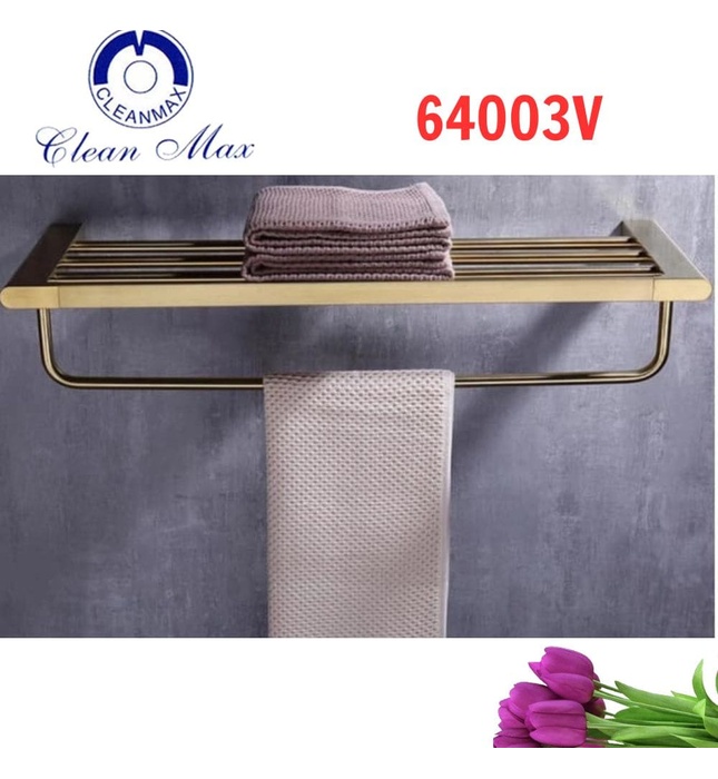 Giànvắt khăn mạ vàng CleanMax 64003V 