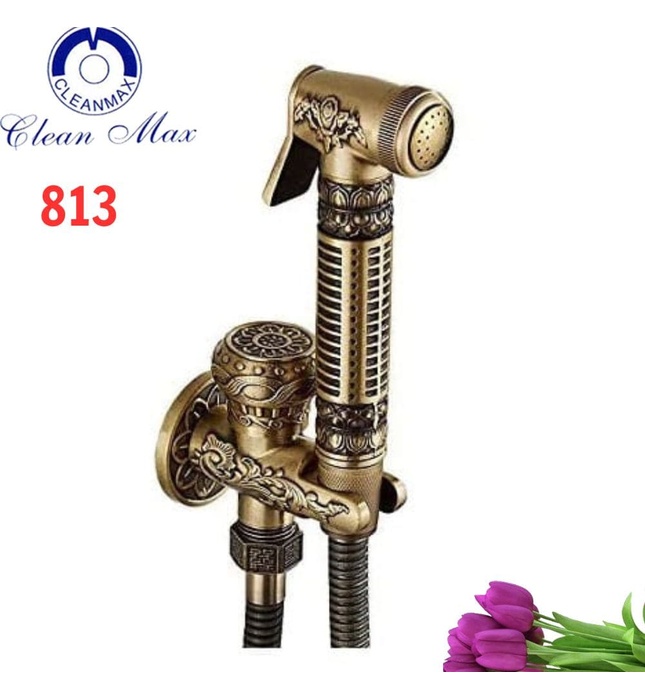 Vòi xịt vệ sinh đồng thau cổ CleanMax 813