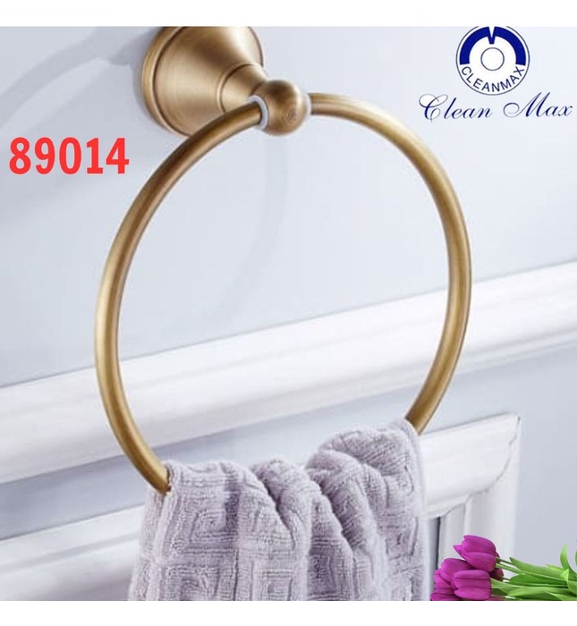 Vòng treo khăn mạ vàng CleanMax 89014 