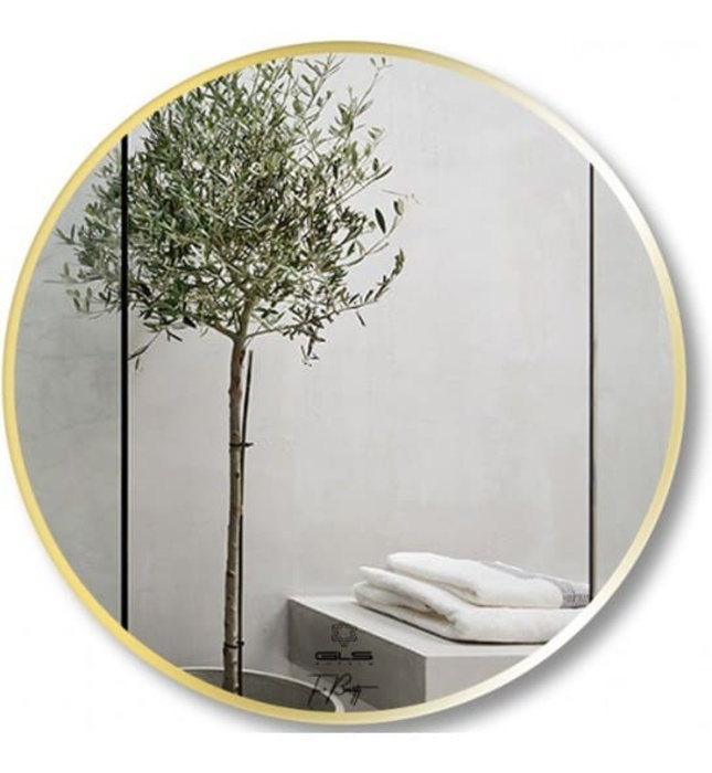 Gương Viền Nhôm Đen Tròn D60cm GLS F11C80