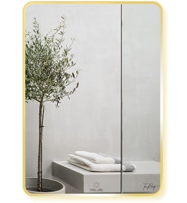 Gương Viền Nhôm Hồng Chữ Nhật Đứng 50x70cm GLS F13R30