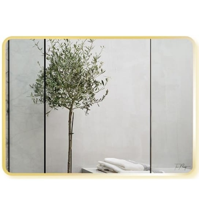 Gương Viền Nhôm Đen Chữ Nhật Ngang 60x80cm GLS F11R60