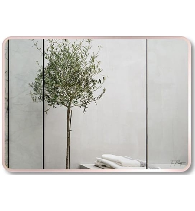 Gương Viền Nhôm Đen Chữ Nhật Ngang 60x80cm GLS F11R60