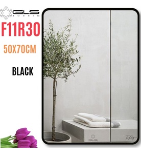 Gương Viền Nhôm Đen Chữ Nhật Đứng 50x70cm GLS F11R30