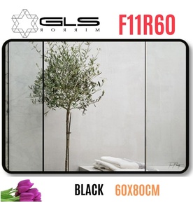 Gương Viền Nhôm Đen Chữ Nhật Ngang 60x80cm GLS F11R60