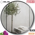 Gương Viền Nhôm Đen Tròn D60cm GLS F11C80