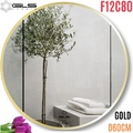 Gương Viền Nhôm Vàng Tròn D60cm GLS F12C80