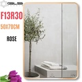 Gương Viền Nhôm Hồng Chữ Nhật Đứng 50x70cm GLS F13R30