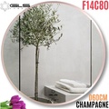 Gương Viền Nhôm Nâu Tròn D60cm GLS F14C80