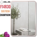 Gương Viền Nhôm Nâu Chữ Nhật Đứng 50x70cm GLS F14R30