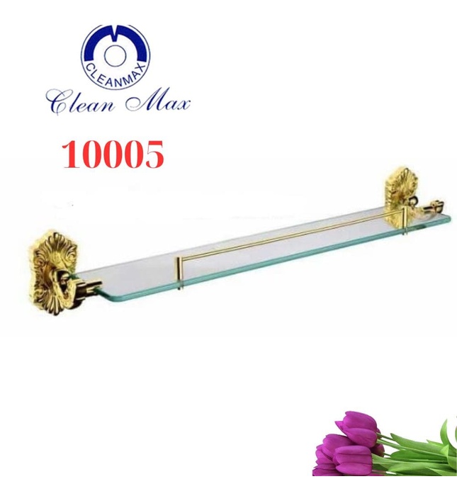 Kệ kính dưới gương mạ vàng CleanMax 10005
