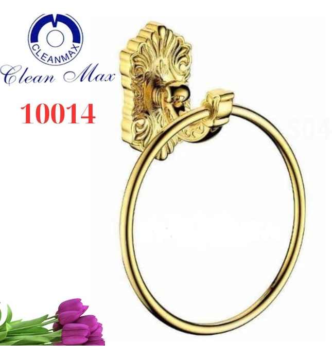 Vòng treo khăn mạ vàng CleanMax 10014