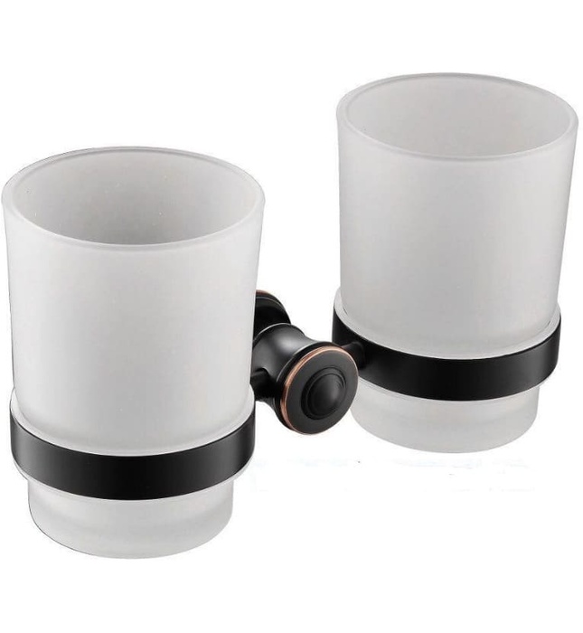 Giá để cốc đôi màu đen CleanMax 23011B